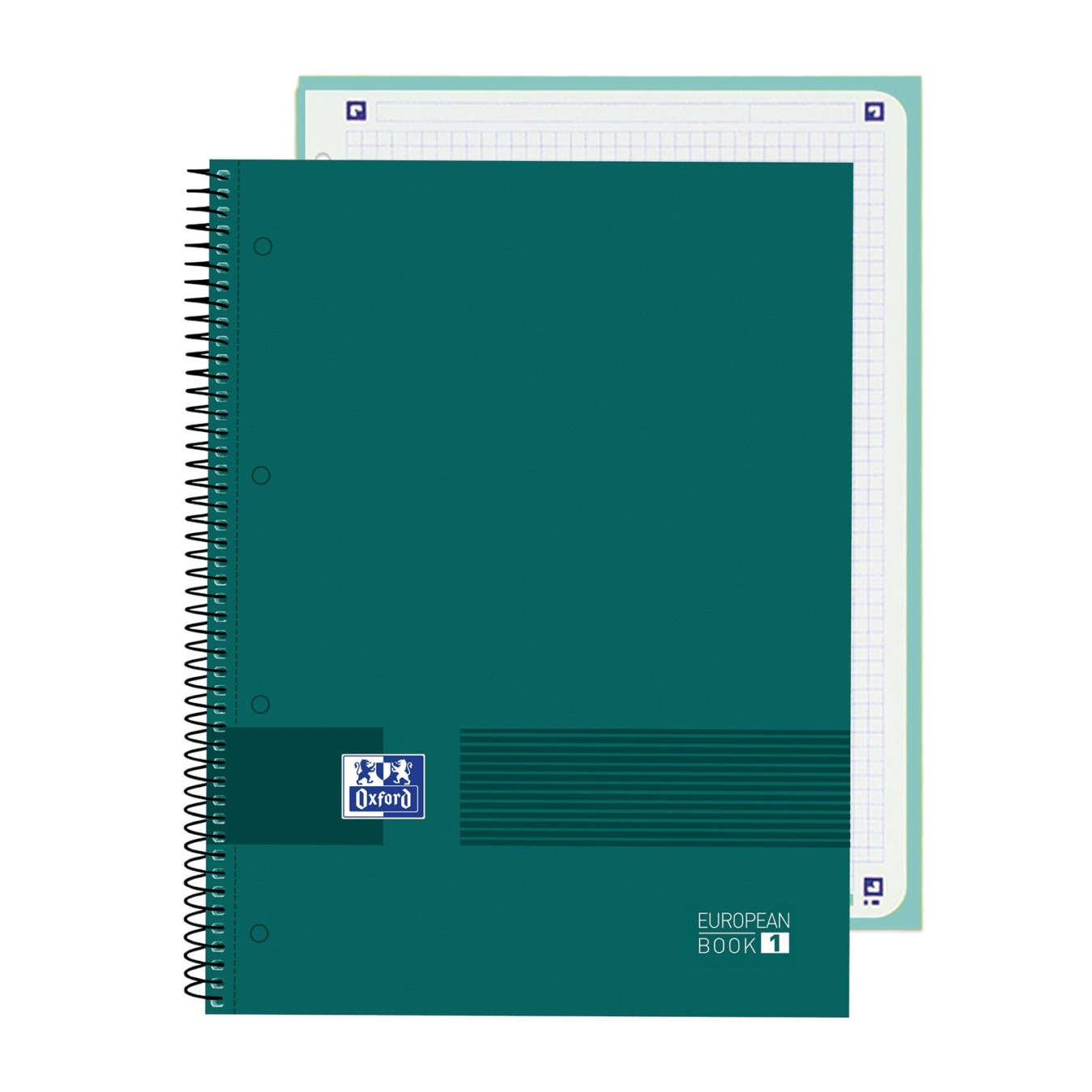 Oxford A4+ European Book 1 Hardcover Geruit 5 x 5 Donker Groen