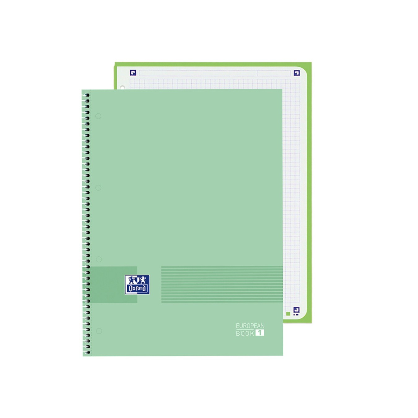 Oxford A4+ European Book 1 Hardcover Geruit 5 x 5 Zacht Groen