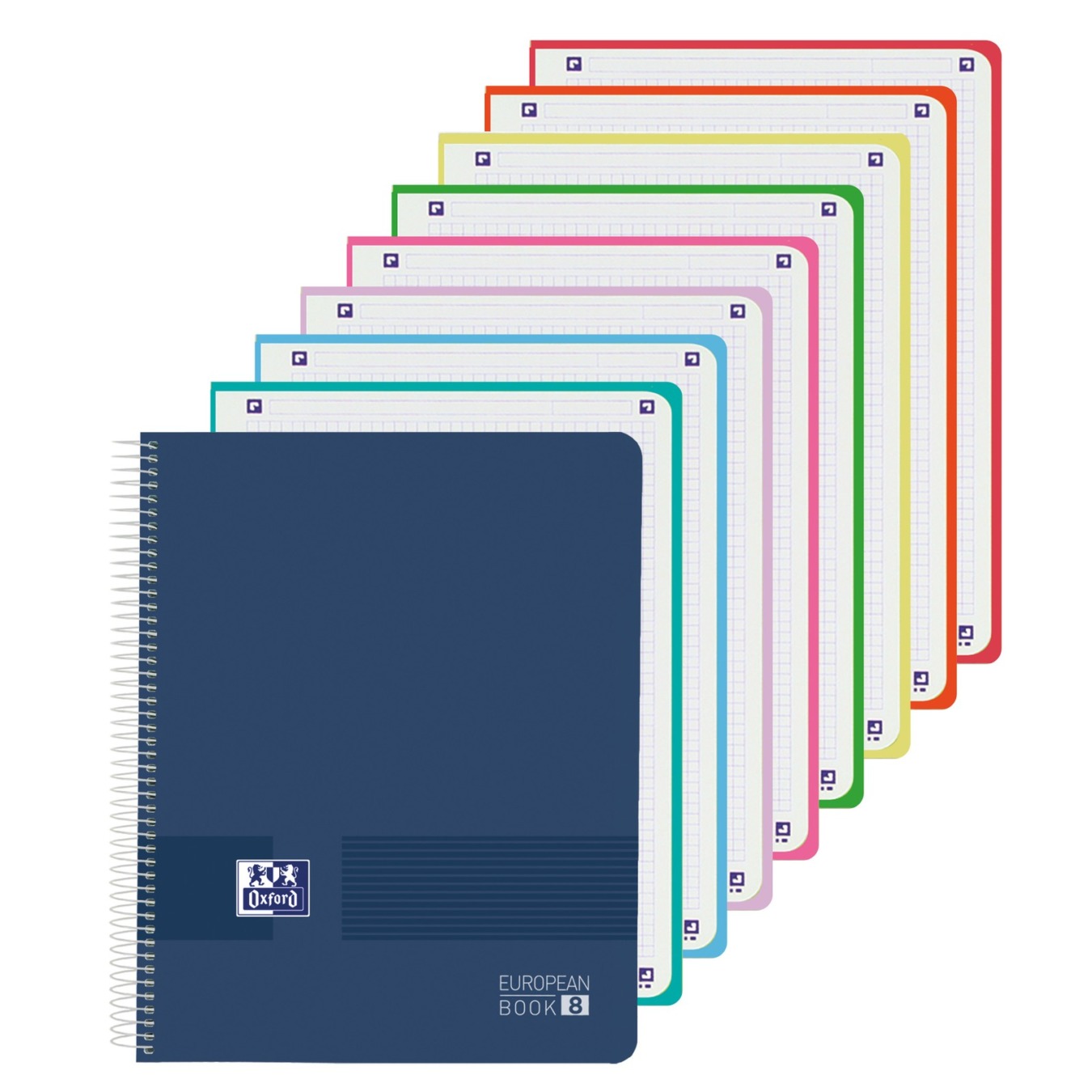 Oxford A4+ European Book 8 Hardcover Geruit Donker Blauw