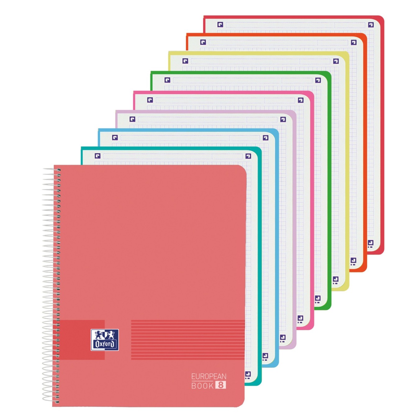 Oxford A4+ European Book 8 Hardcover Geruit Koraal