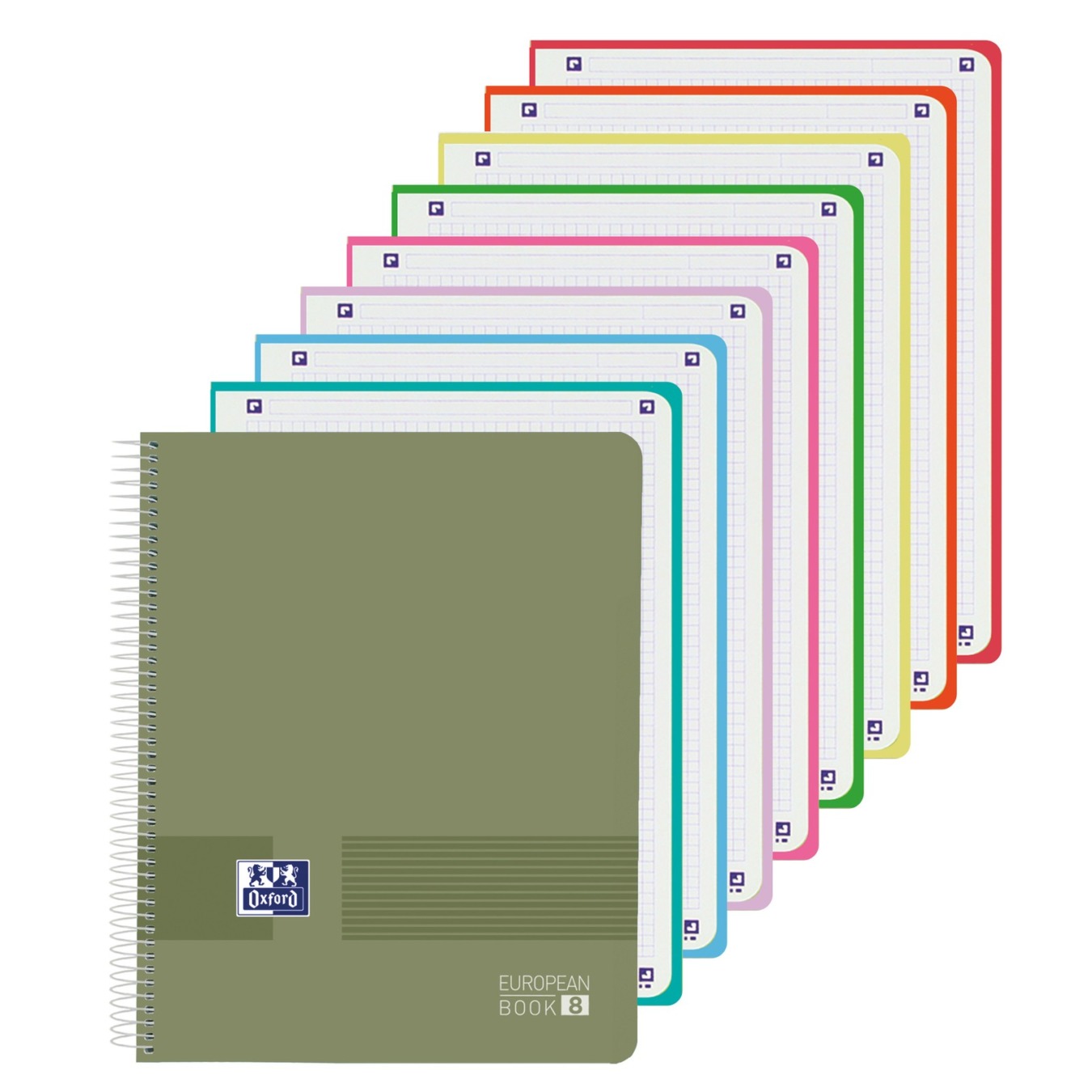 Oxford A4+ European Book 8 Hardcover Geruit Safari Groen