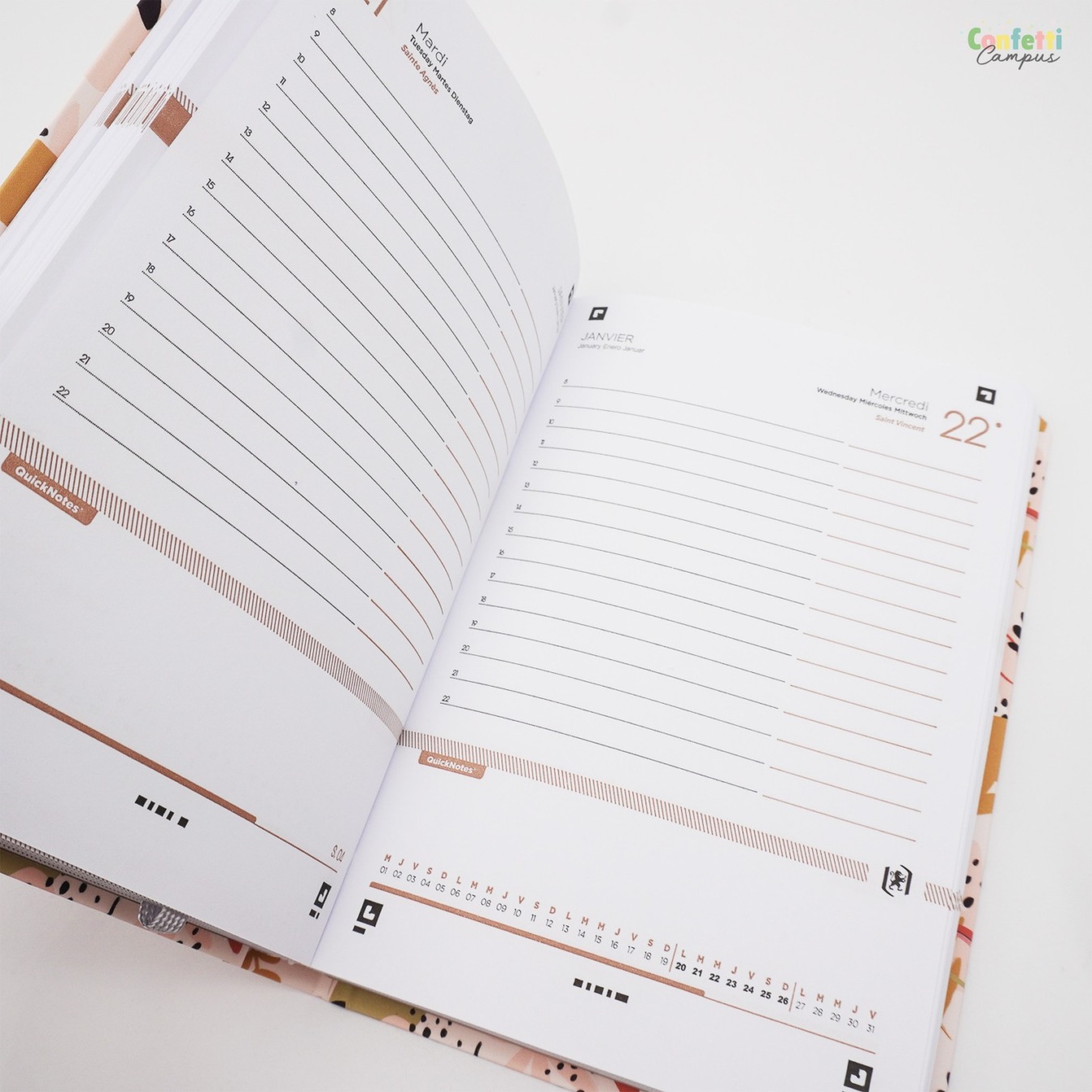 Oxford Agenda Dagplanner Camille 2025-2026 Open