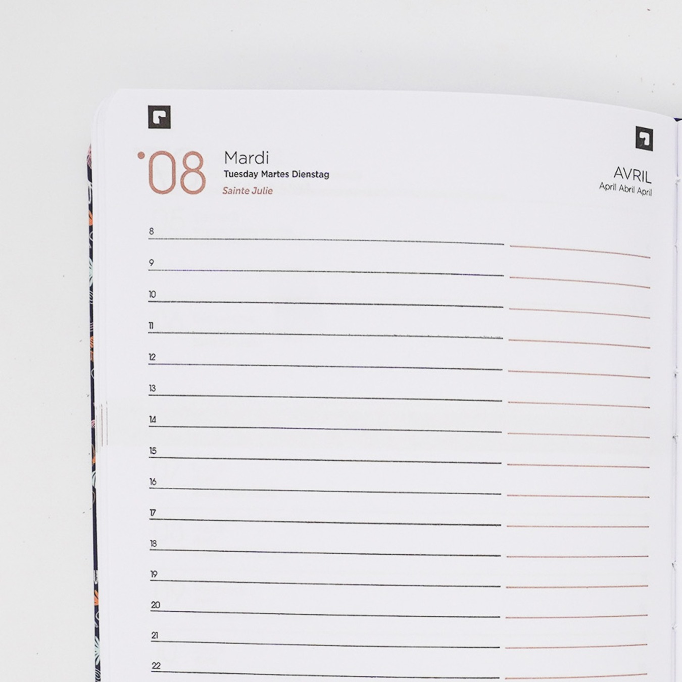 Oxford Agenda Dagplanner Camille 2025-2026 Detail Dag