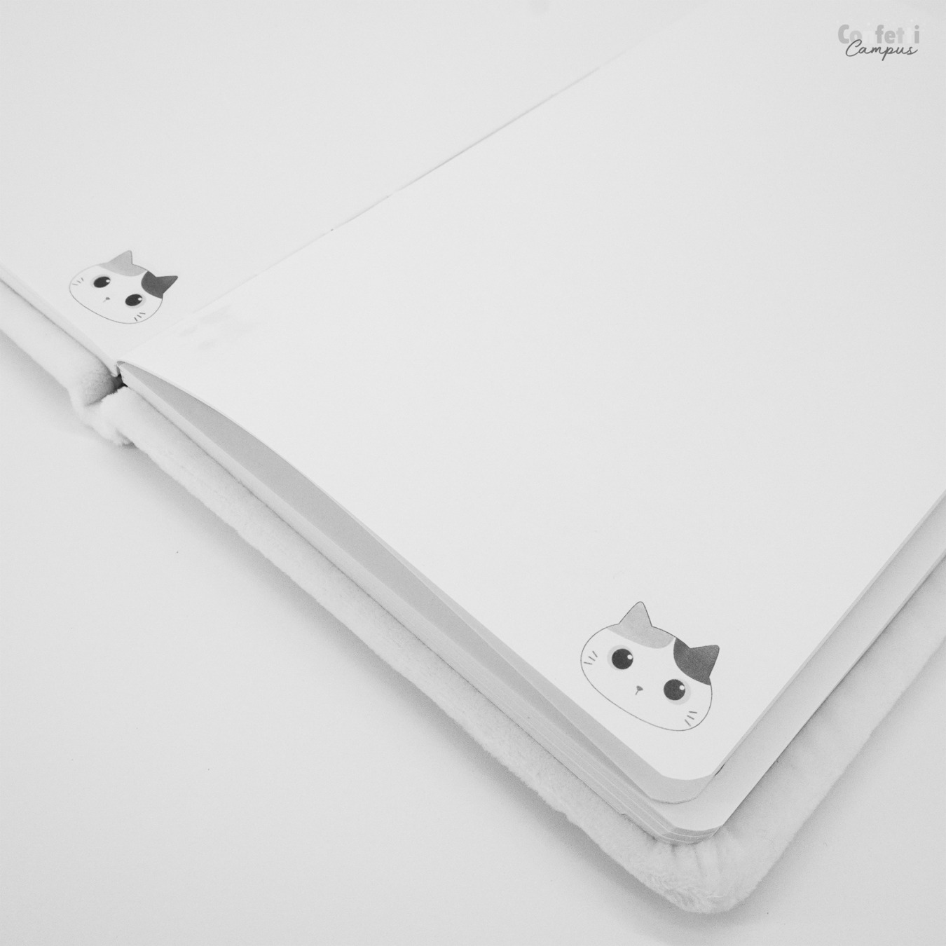 i-Total Fluffy Notebook A5 Gelinieerd Orange Cat