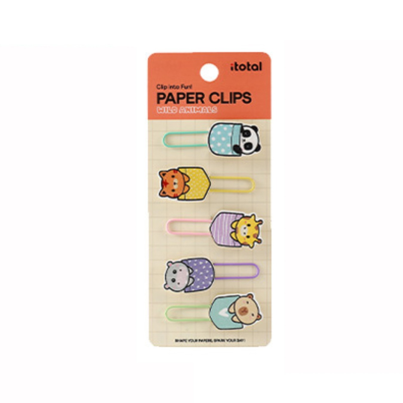 i-Total Paper Clips Assortiment 5 stuks Wild Animals