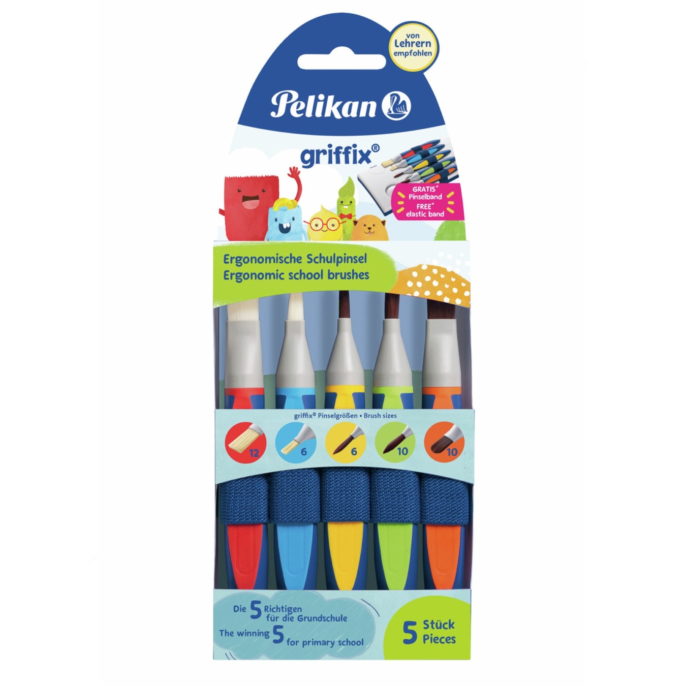 Pelikan Griffix Ergonomische Kwasten set van 5