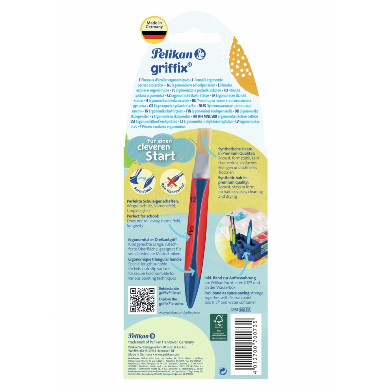 Pelikan Griffix Ergonomische Kwasten Achterkant