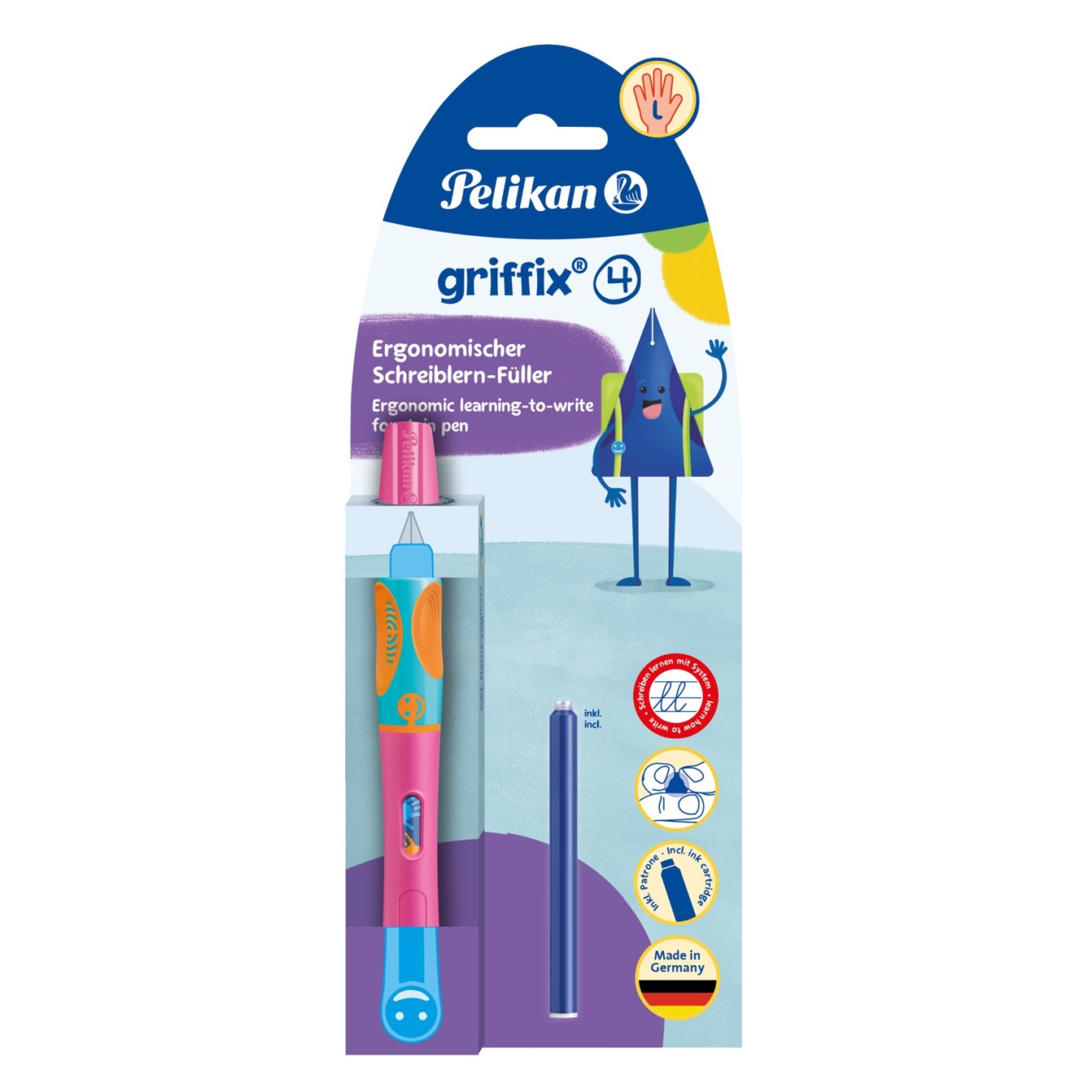 Pelikan Griffix Vulpen Linkshandig Roze
