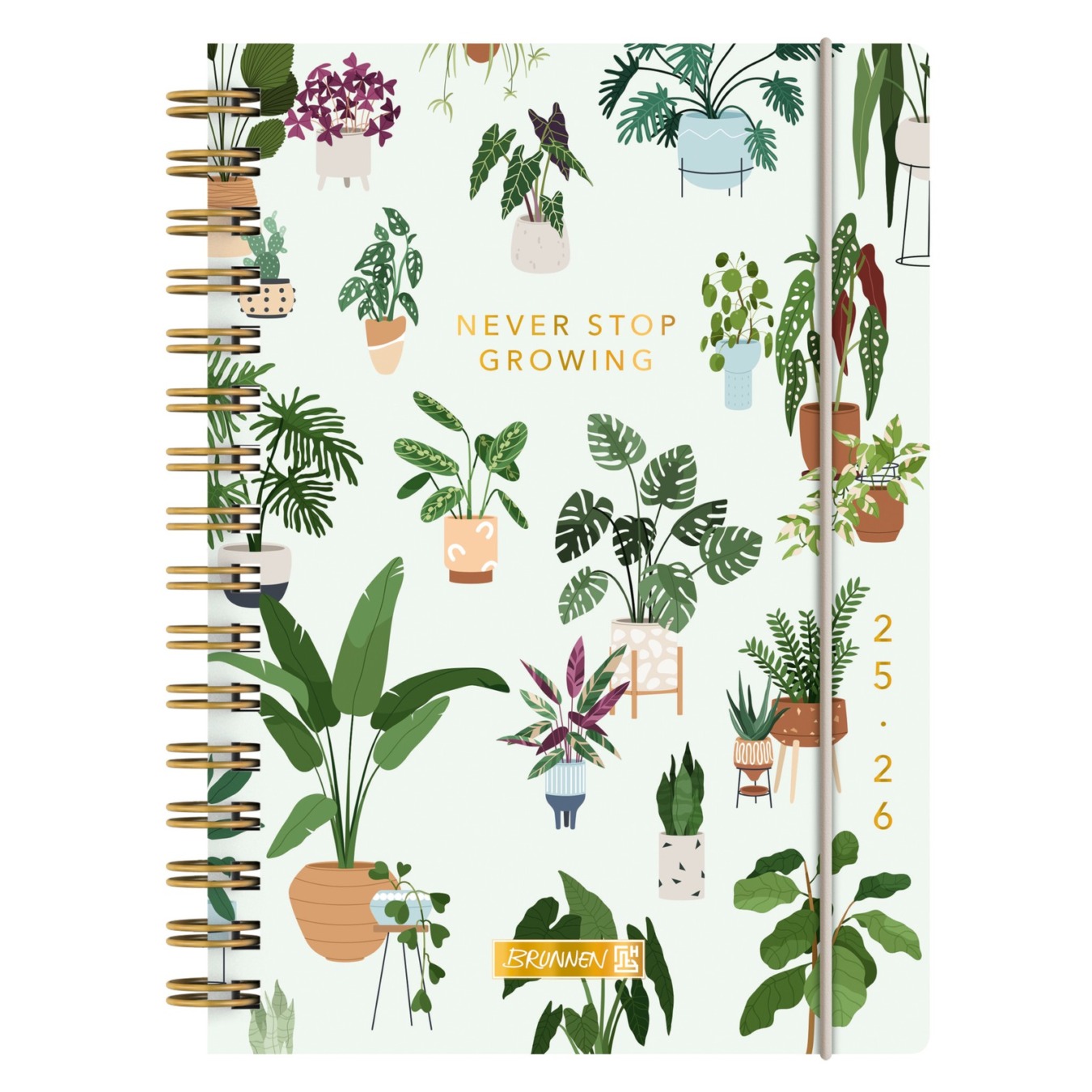 Brunnen Agenda Dagplanner A5 2024-2025 18 mnd Little Plants