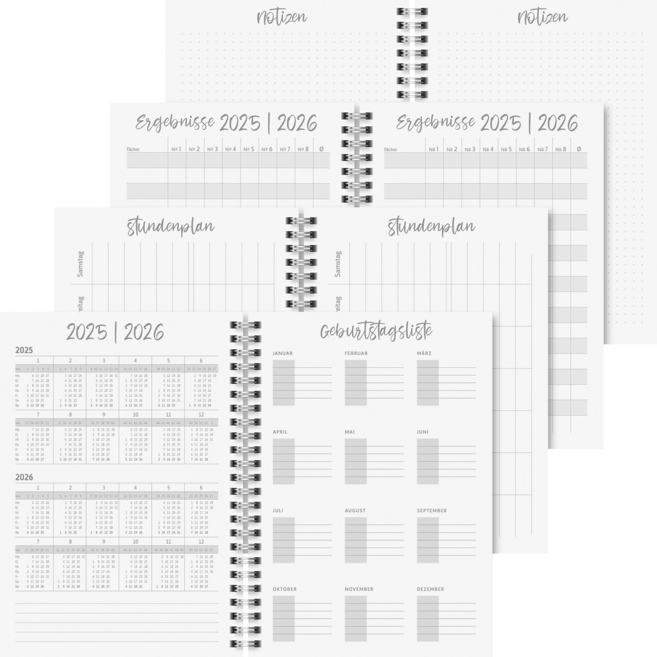 Brunnen Agenda Weekplanner A5 2024-2025 18 mnd Binnenkant 2