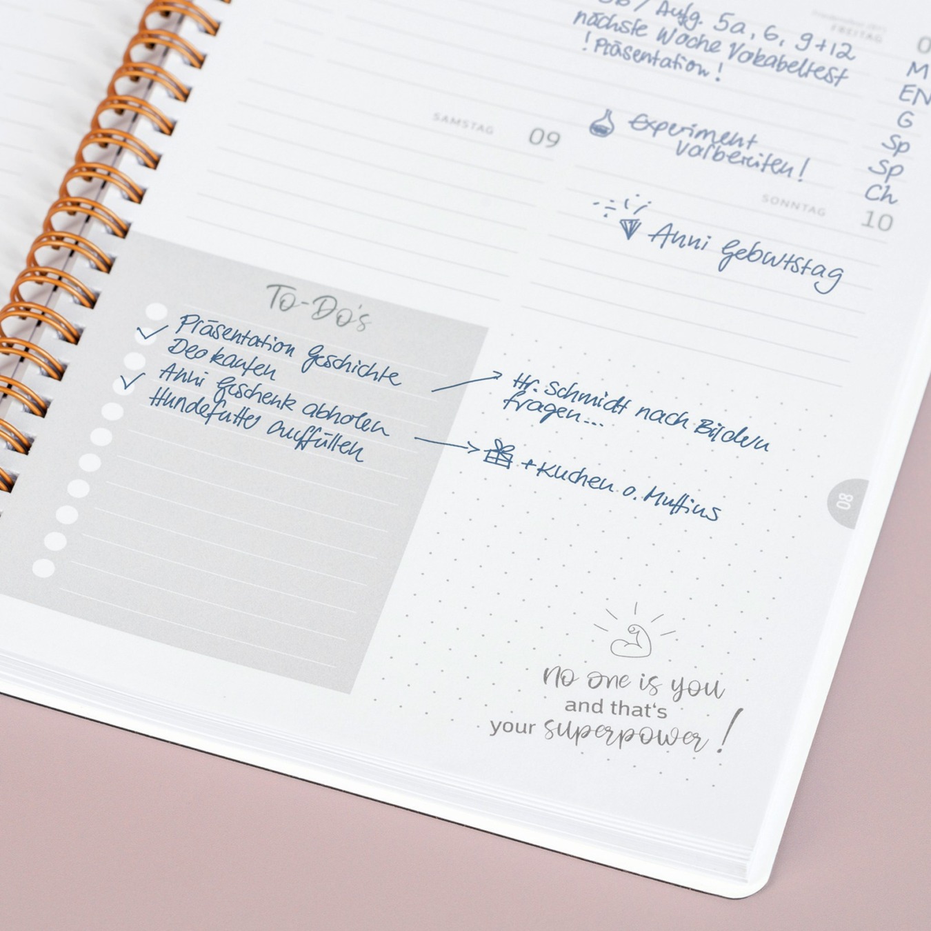 Brunnen Agenda Weekplanner A5 2024-2025 18 mnd Binnenkant