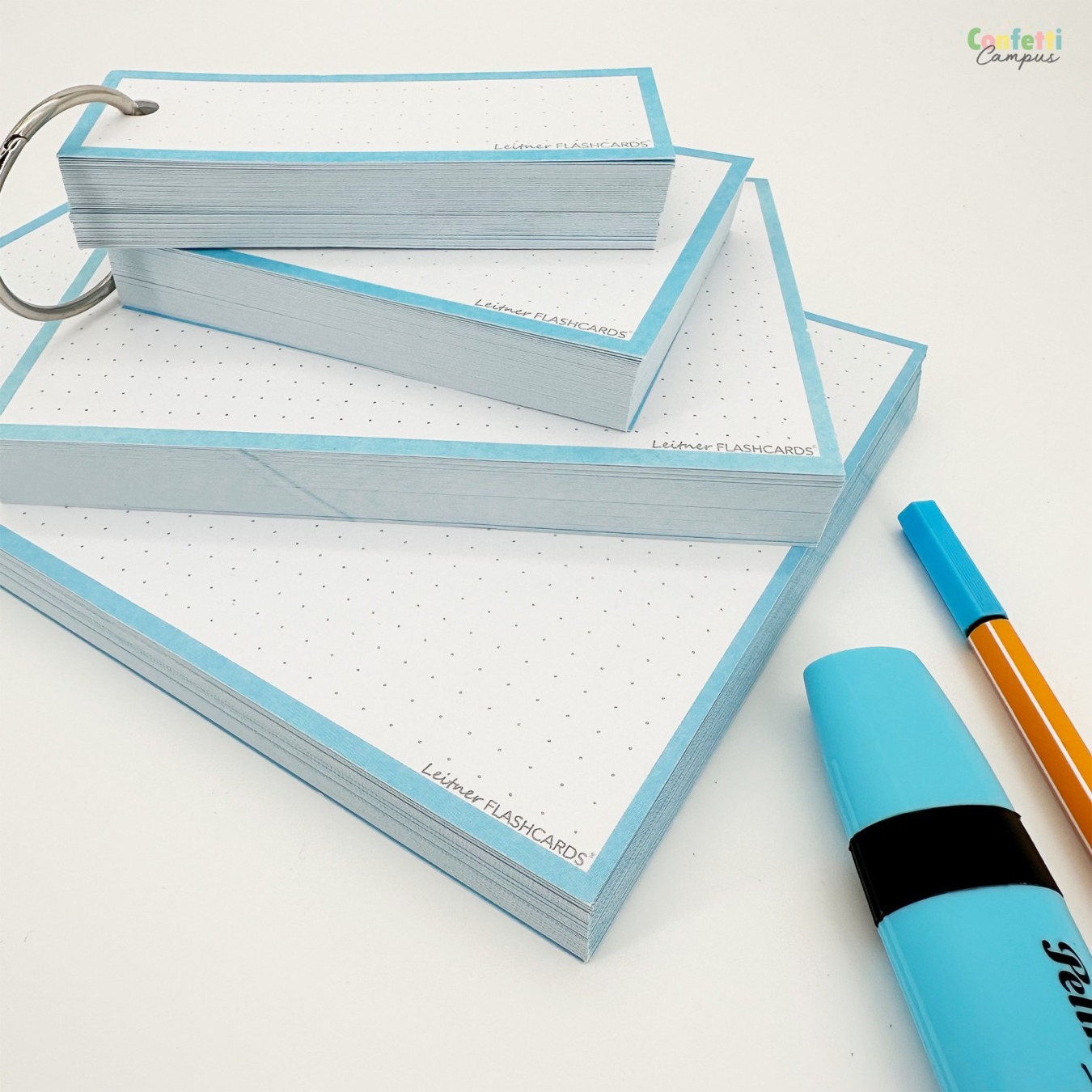 Flashcards & Showmap Studiekit Pastel Blauw-5