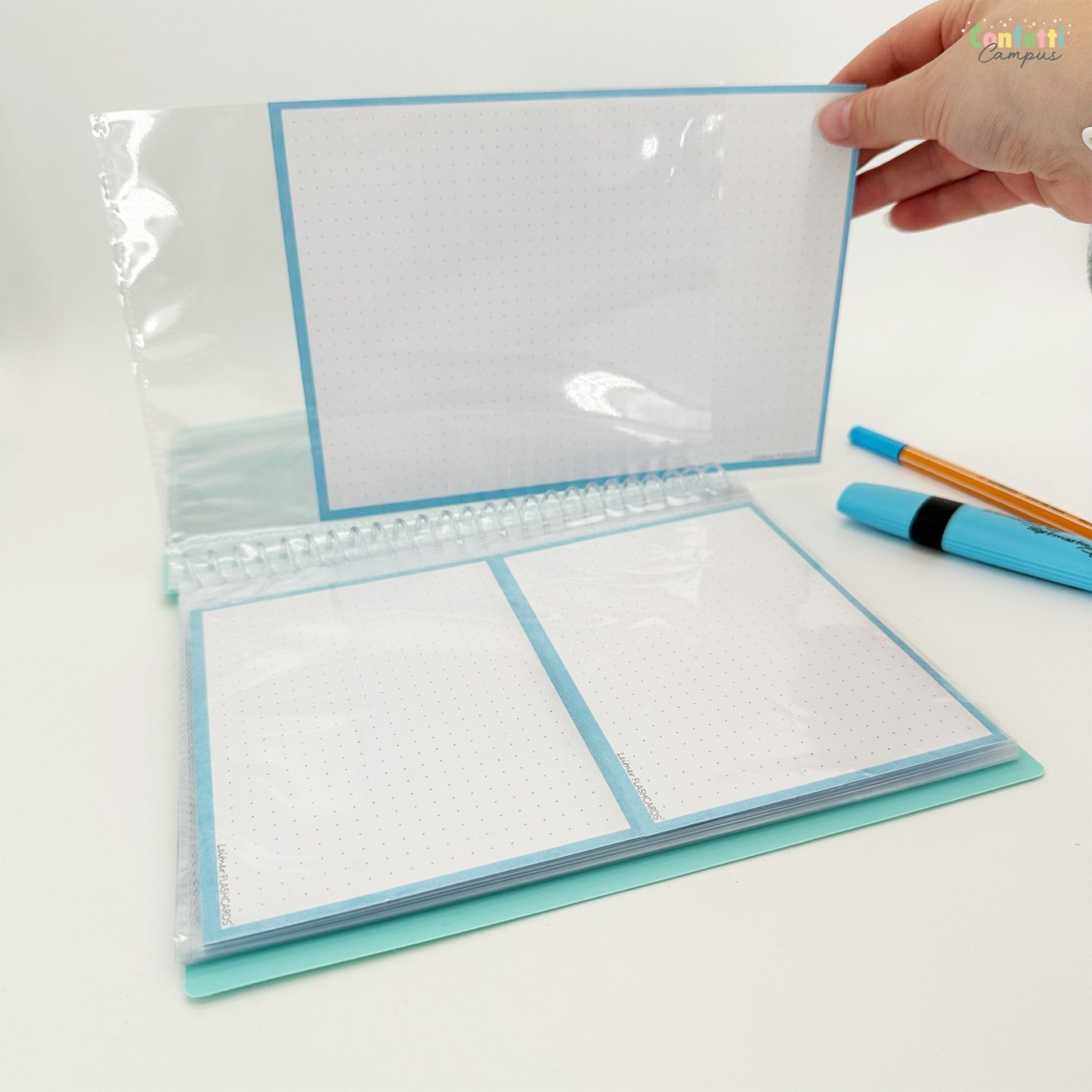 Flashcards & Showmap Studiekit Pastel Blauw-6