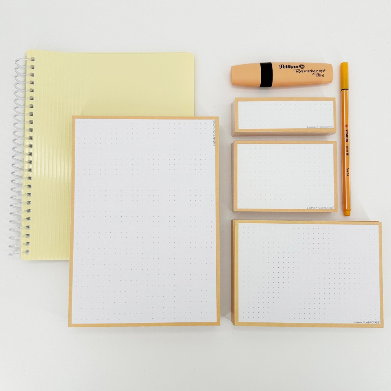 Flashcards & Showmap Studiekit Pastel Peach