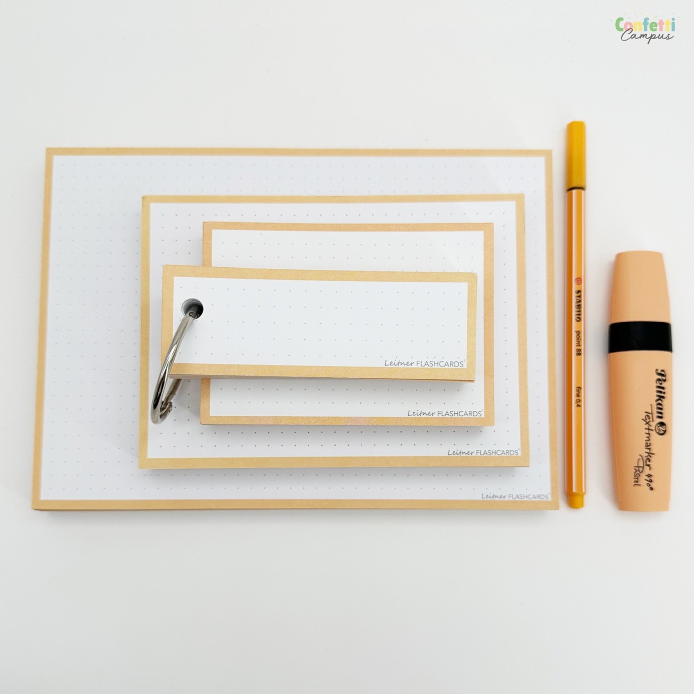 Flashcards & Showmap Studiekit Pastel Peach