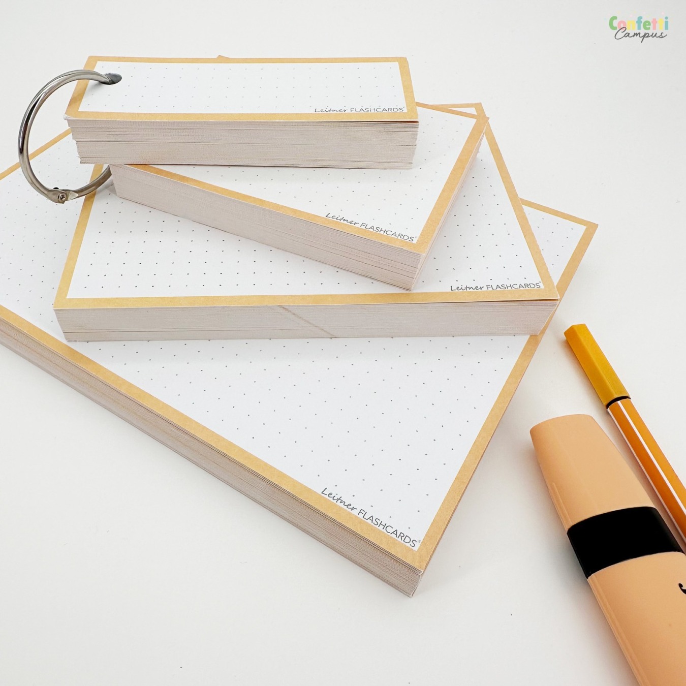 Flashcards & Showmap Studiekit Pastel Peach