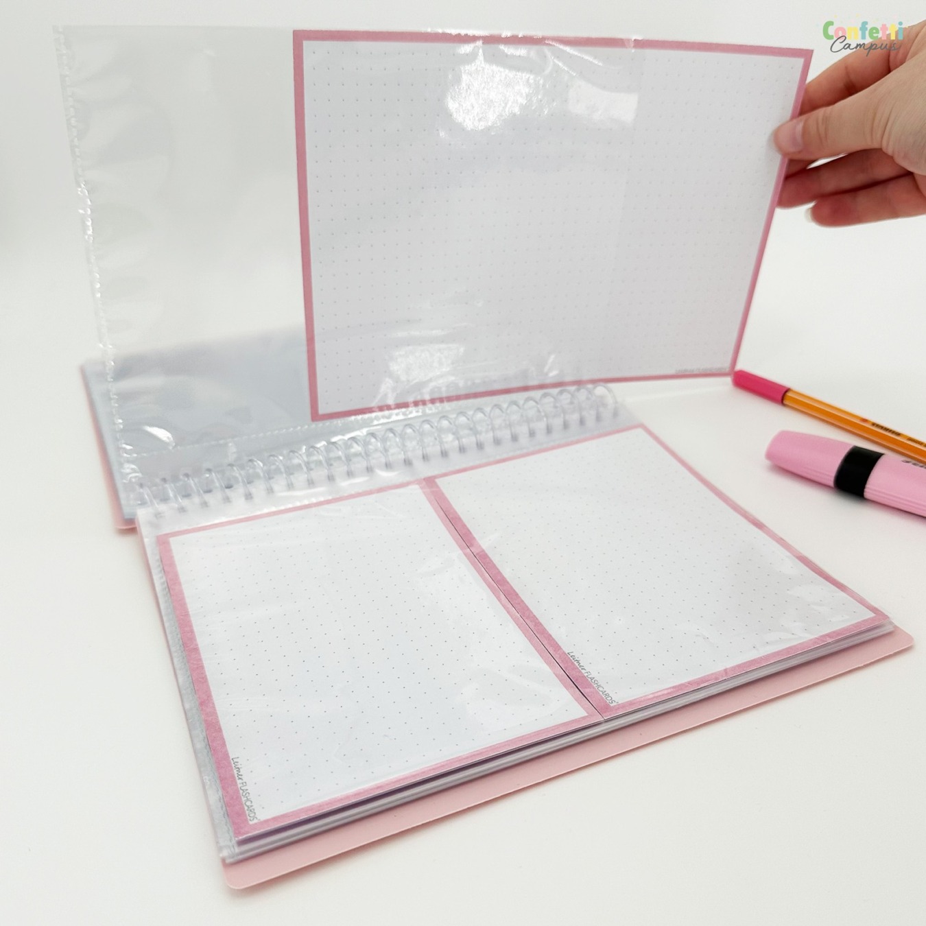 Flashcards & Showmap Studiekit Pastel Roze