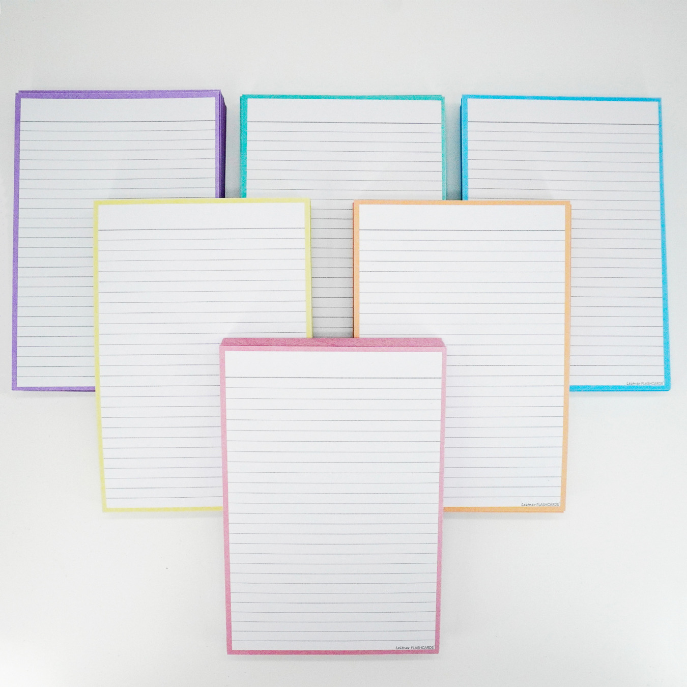 Leitner Flashcards Pakket A5 Pastel 300 stuks Hoofdfoto
