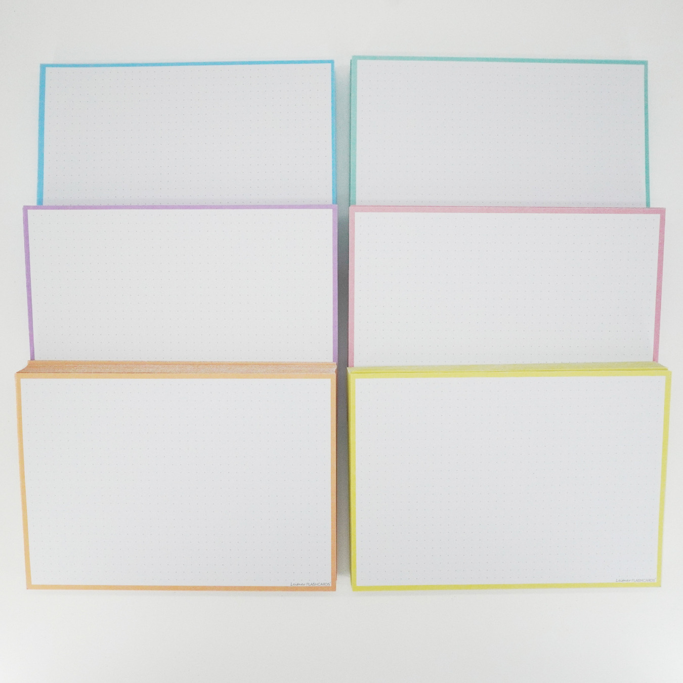 Leitner Flashcards Pakket A5 Pastel Dotted 300 stuks 2