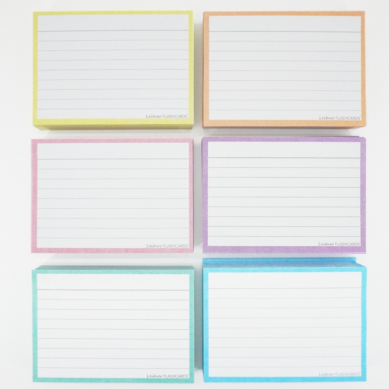 Leitner Flashcards Pakket A7 Pastel 300 stuks