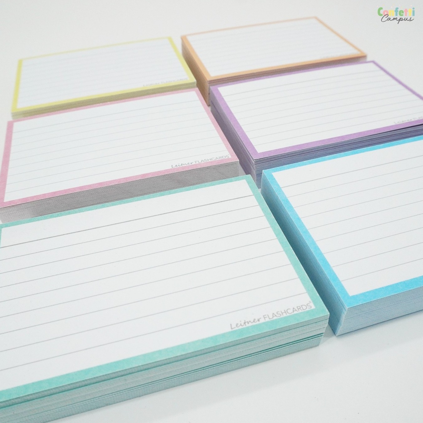 Leitner Flashcards Pakket A7 Pastel 300 stuks