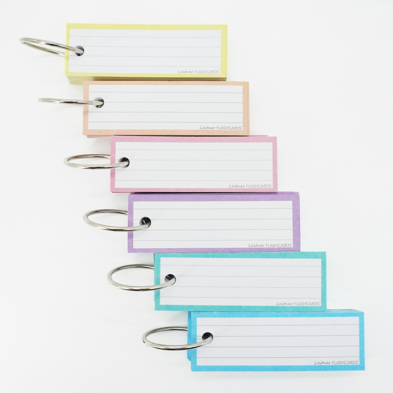 Leitner Flashcards Pakket Half Pastel 300 stuks