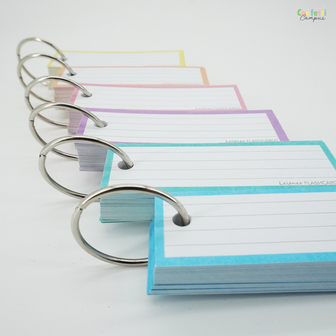 Leitner Flashcards Pakket Half Pastel 300 stuks