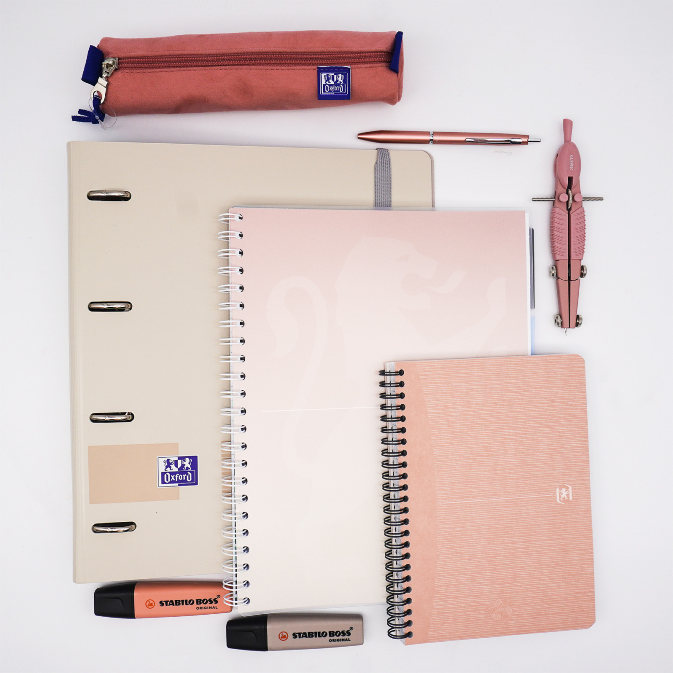 Oxford ringband Boreal Zand met gradient notebook