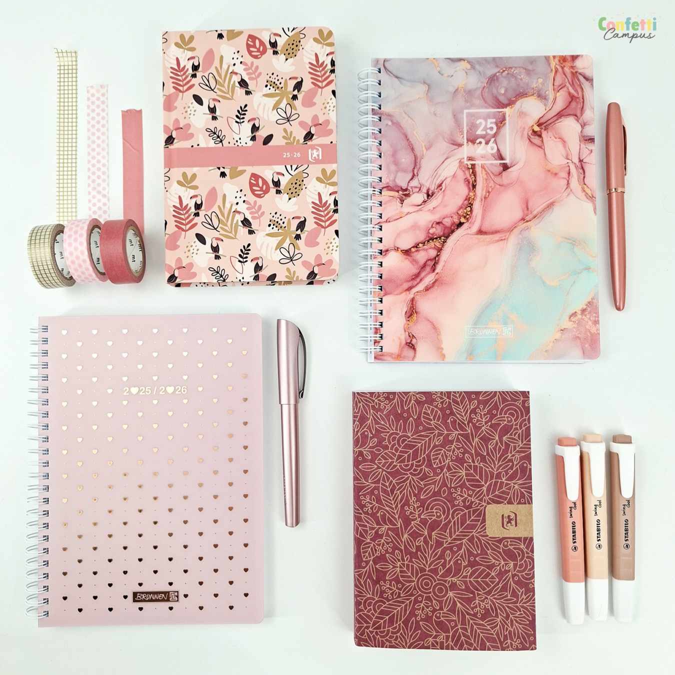 Peach & Gold matching agendas
