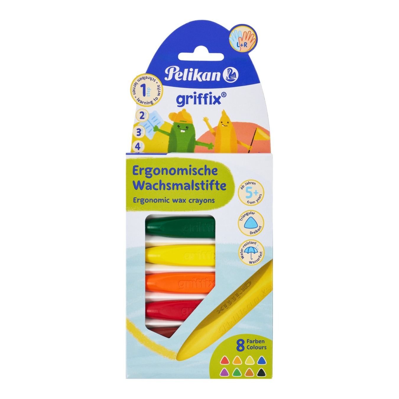 Pelikan Griffix Waskrijt 8 kleuren 3