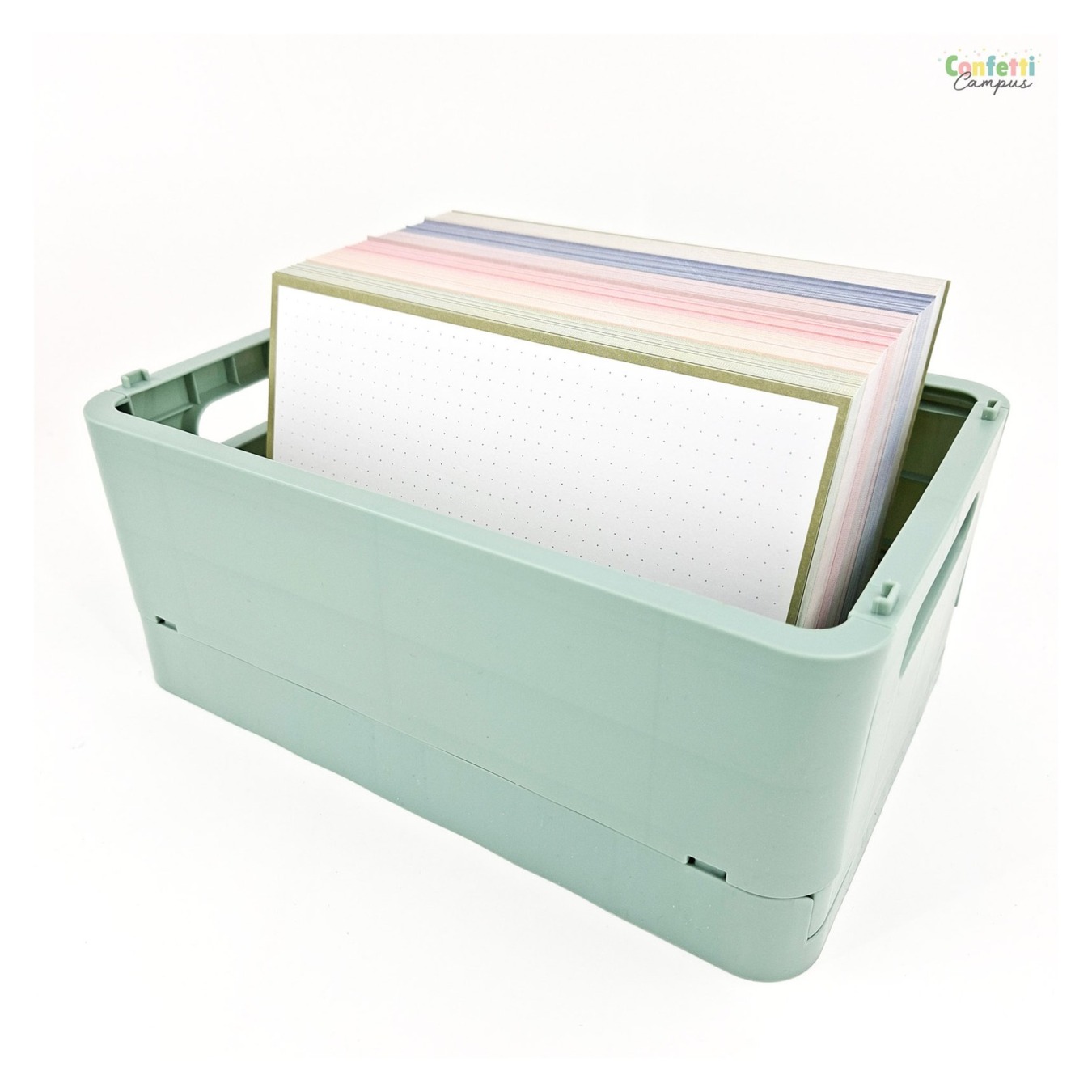 Leitner Flashcards A5 Dotted Olijf Groen