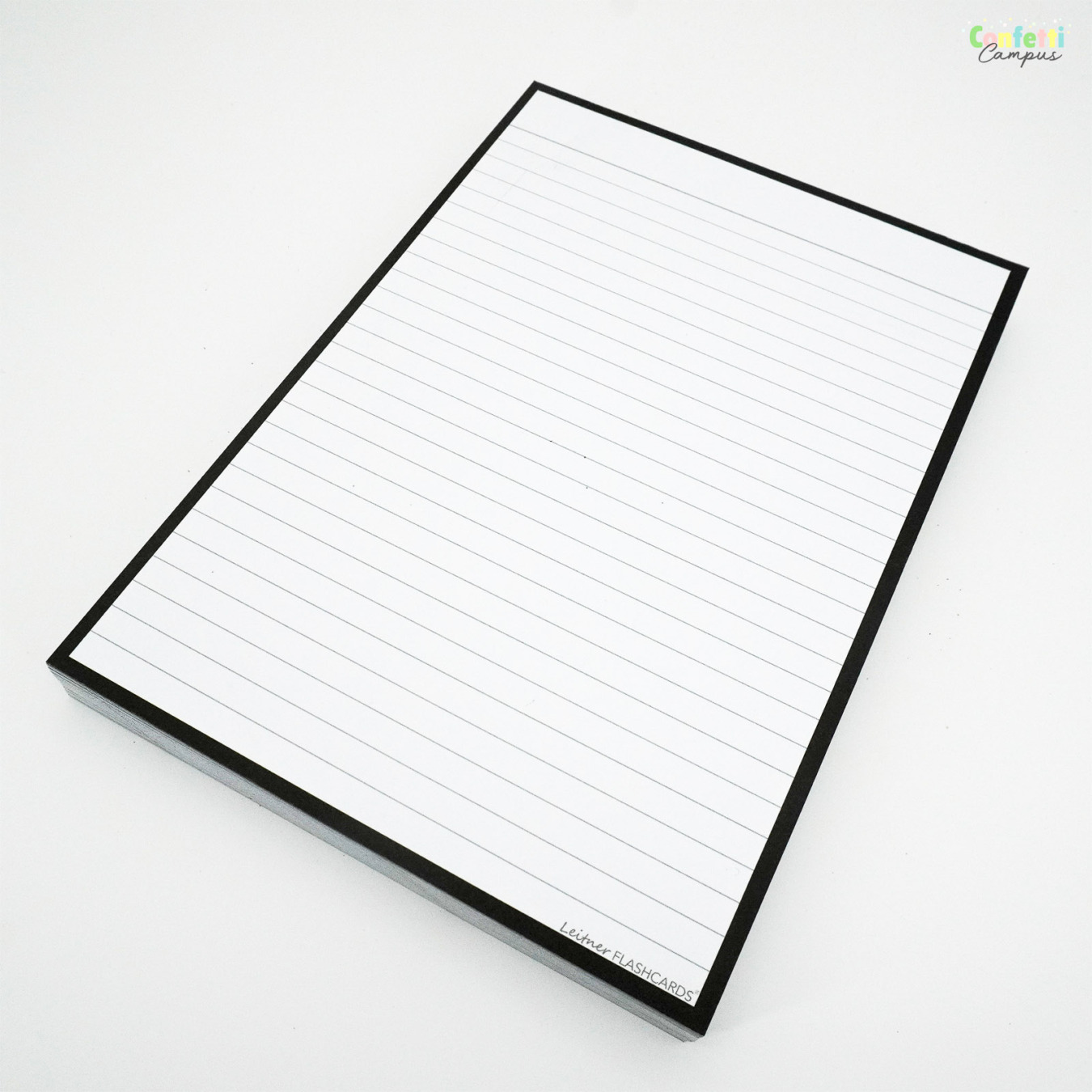 Leitner Flashcards A5 Gelinieerd Zwart