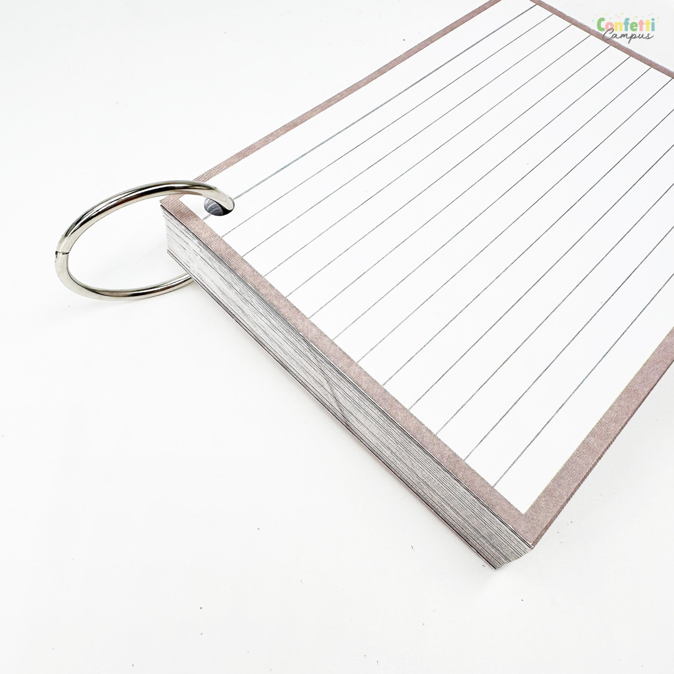 Leitner Flashcards A6 Gelinieerd Greige