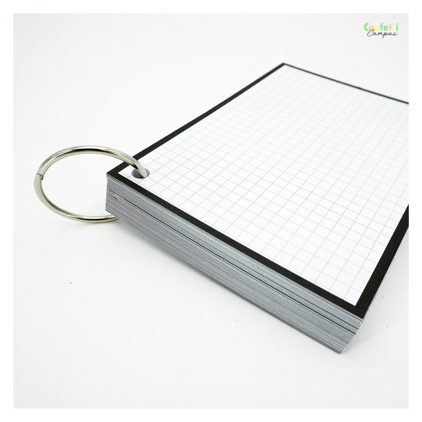 Leitner Flashcards A6 Geruit 5 x 5 mm Zwart