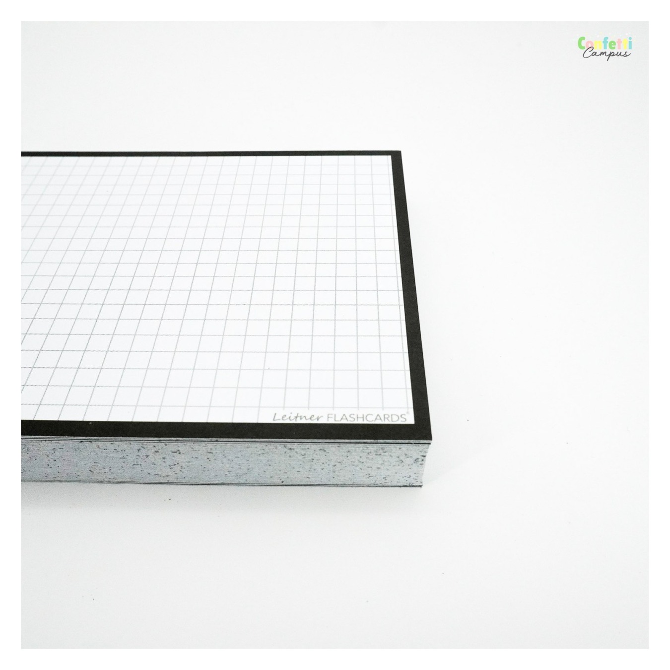 Leitner Flashcards A6 Geruit 5 x 5 mm Zwart