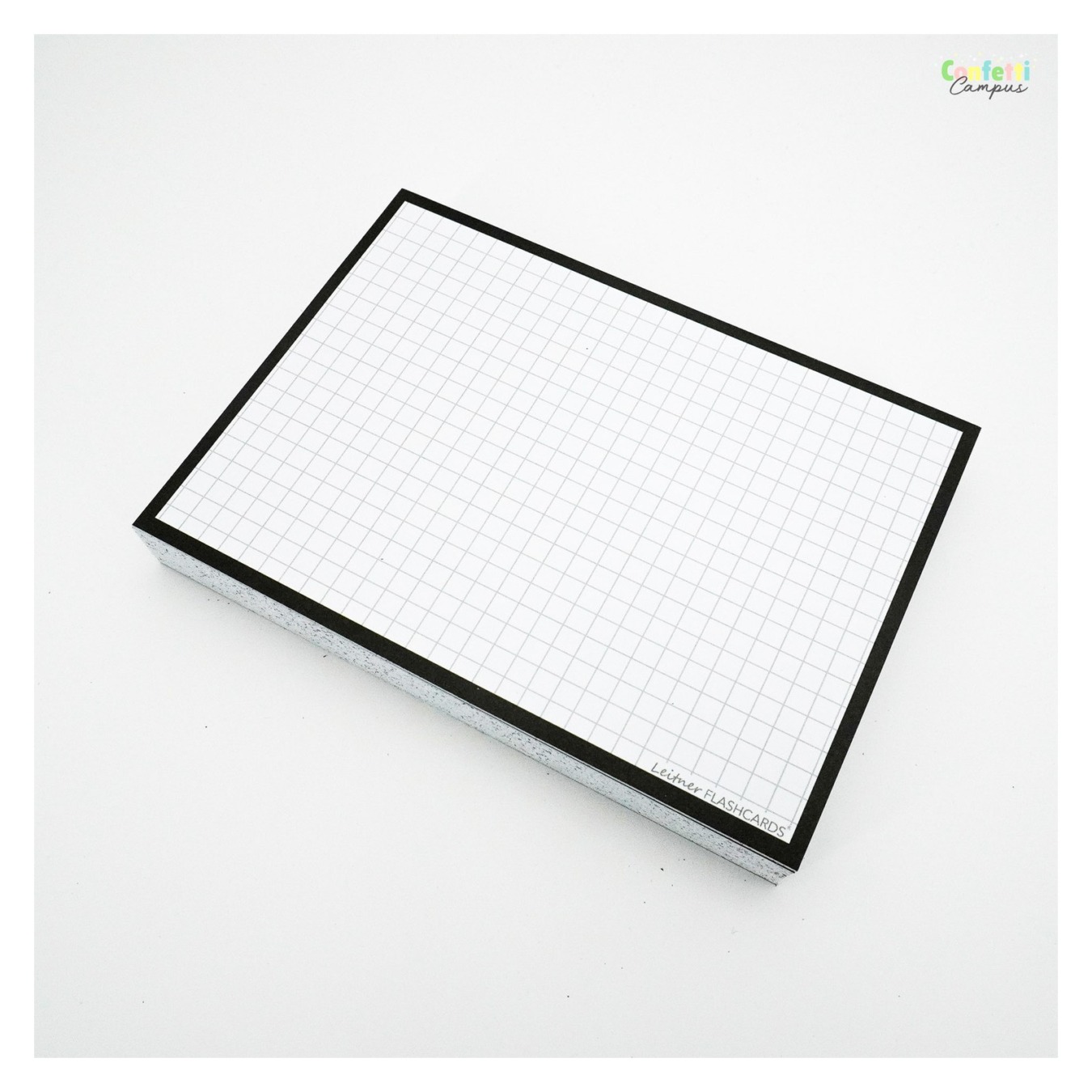 Leitner Flashcards A6 Geruit 5 x 5 mm Zwart