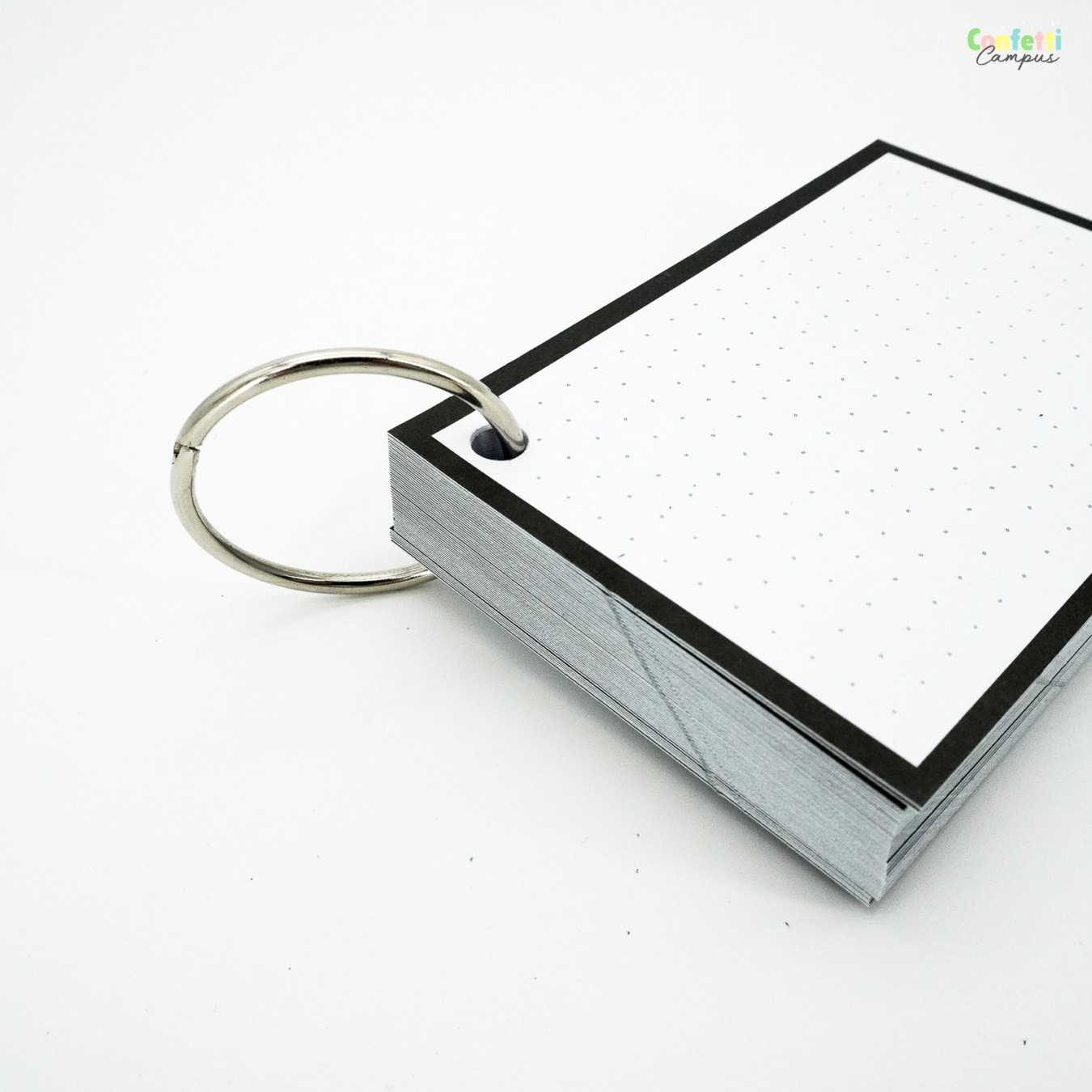 Leitner Flashcards A7 Dotted Zwart