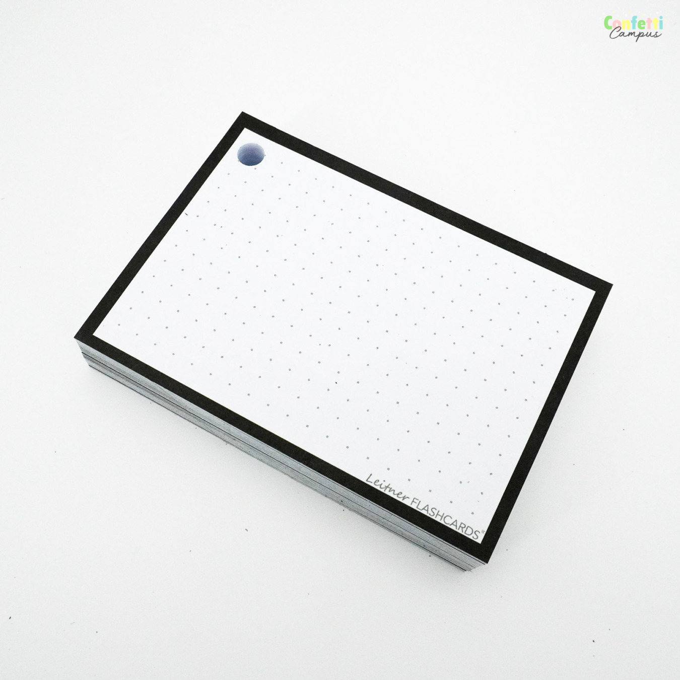 Leitner Flashcards A7 Dotted Zwart