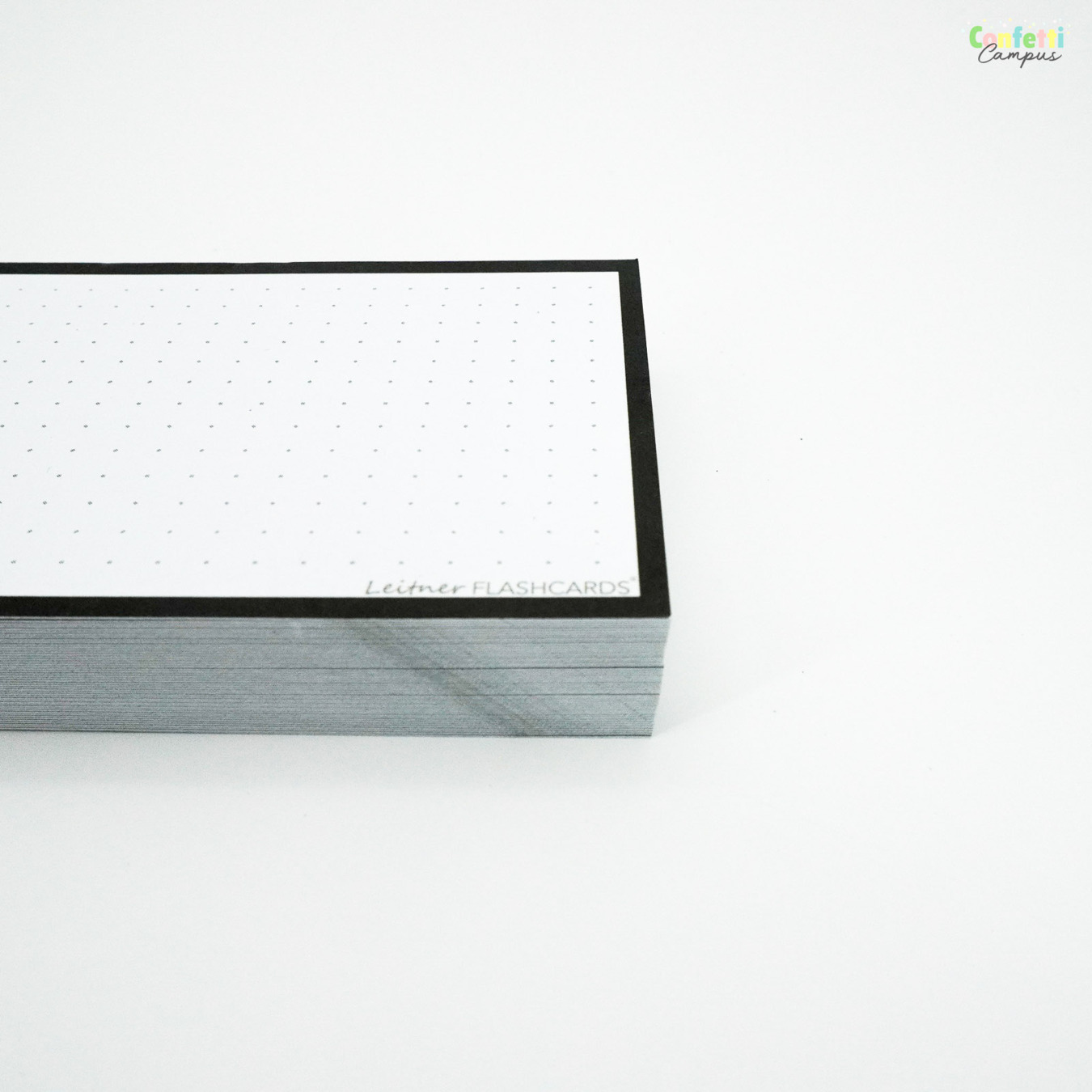 Leitner Flashcards A7 Dotted Zwart