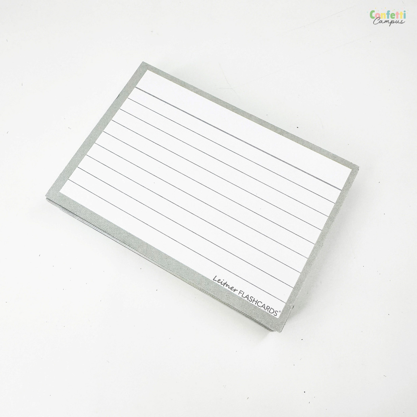 Leitner Flashcards A7 Gelinieerd Grijs