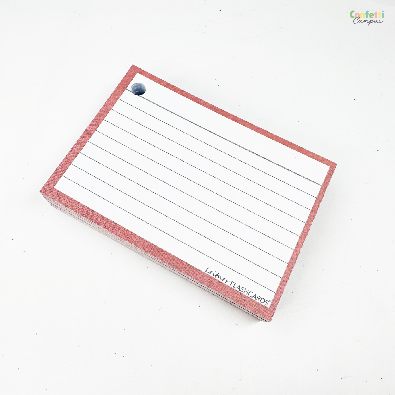 Leitner Flashcards A7 Gelinieerd Oud Roze