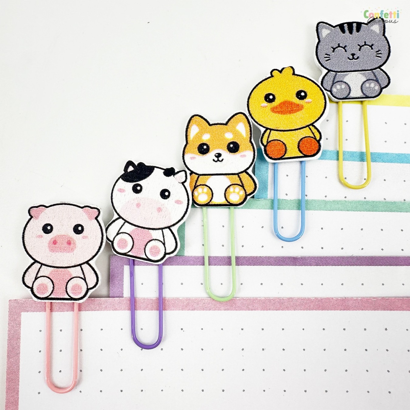 i-Total Paper Clips Assortiment 5 stuks Animal Farm-3