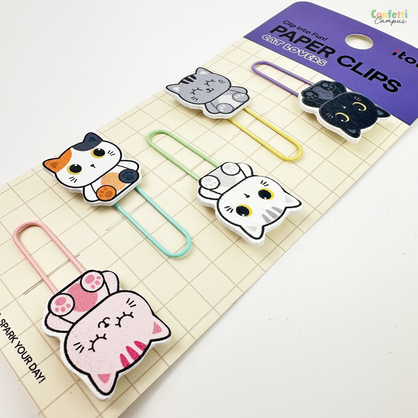 i-Total Paper Clips Assortiment 5 stuks Cat Lovers-1