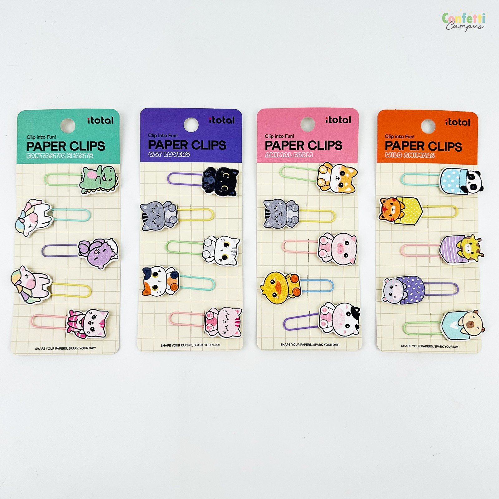 i-Total Paper Clips Assortiment 5 stuks Cat Lovers - Confetti Campus