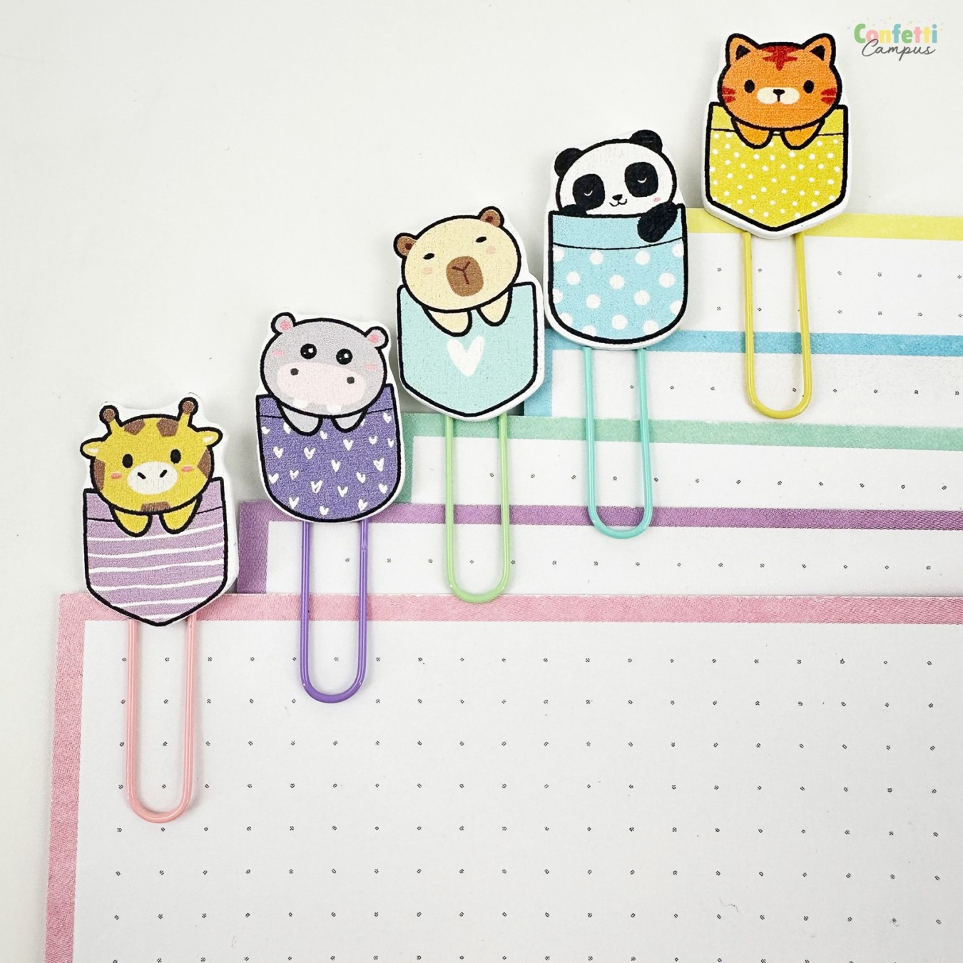 i-Total Paper Clips Assortiment 5 stuks Wild Animals