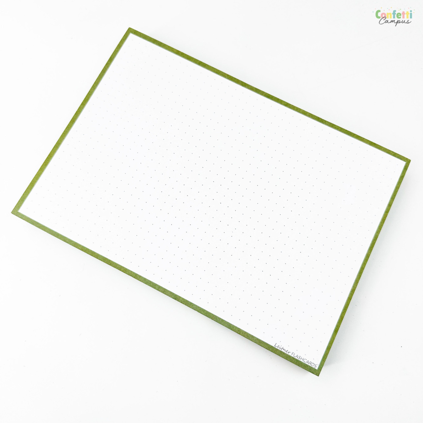 Leitner Flashcards A5 Dotted Olijf Groen
