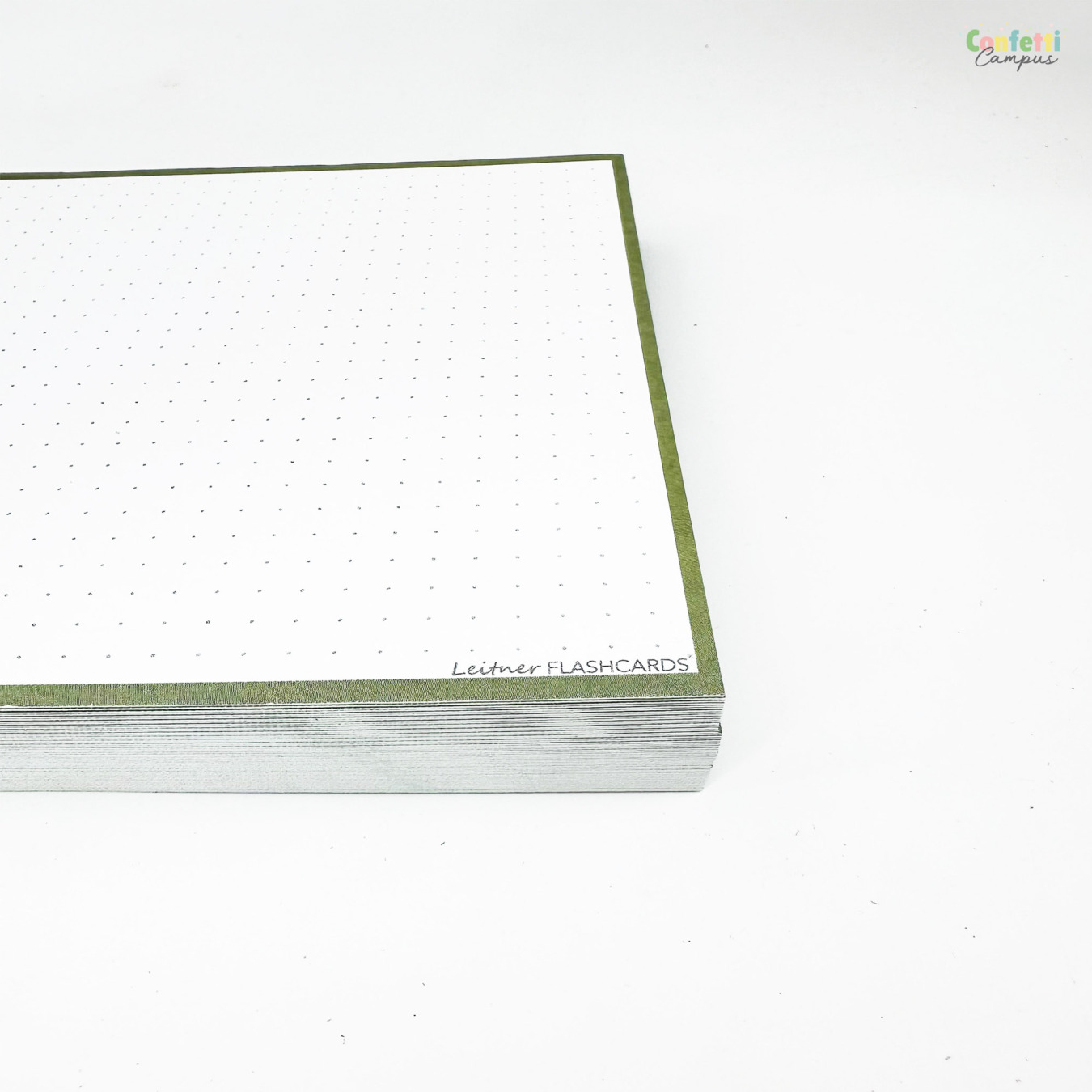 Leitner Flashcards A5 Dotted Olijf Groen