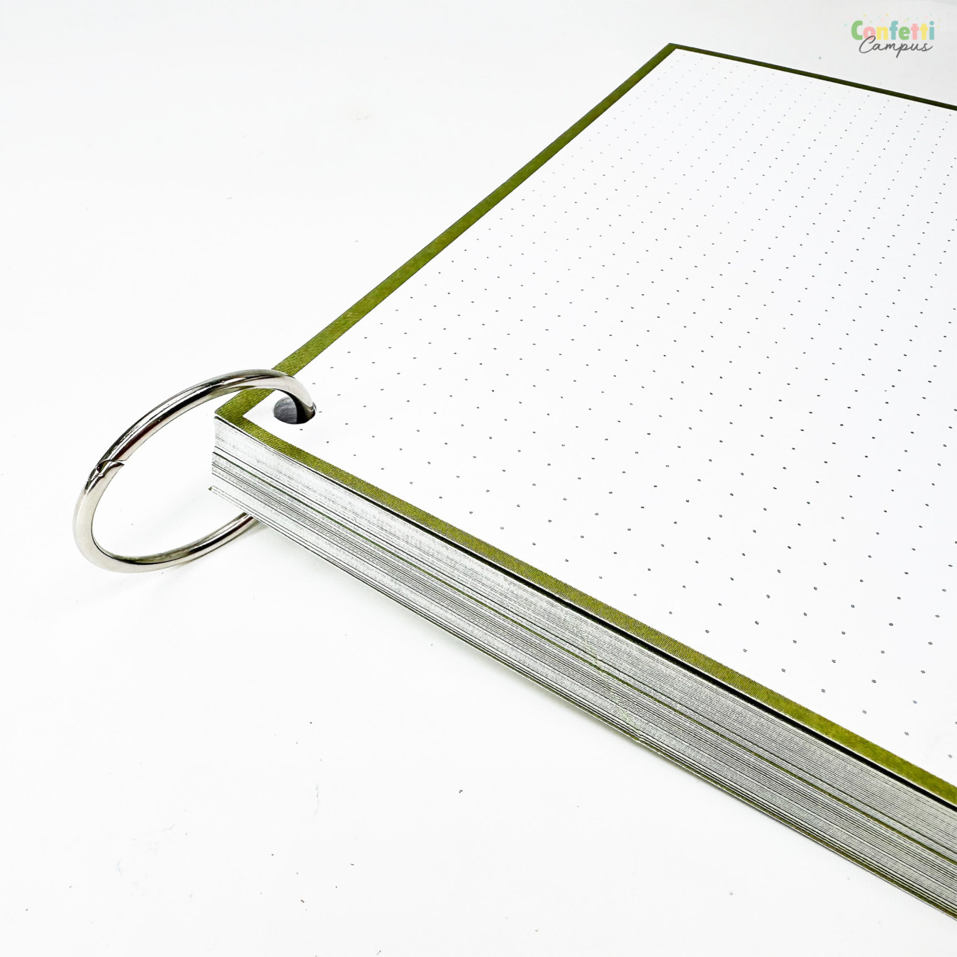 Leitner Flashcards A5 Dotted Olijf Groen