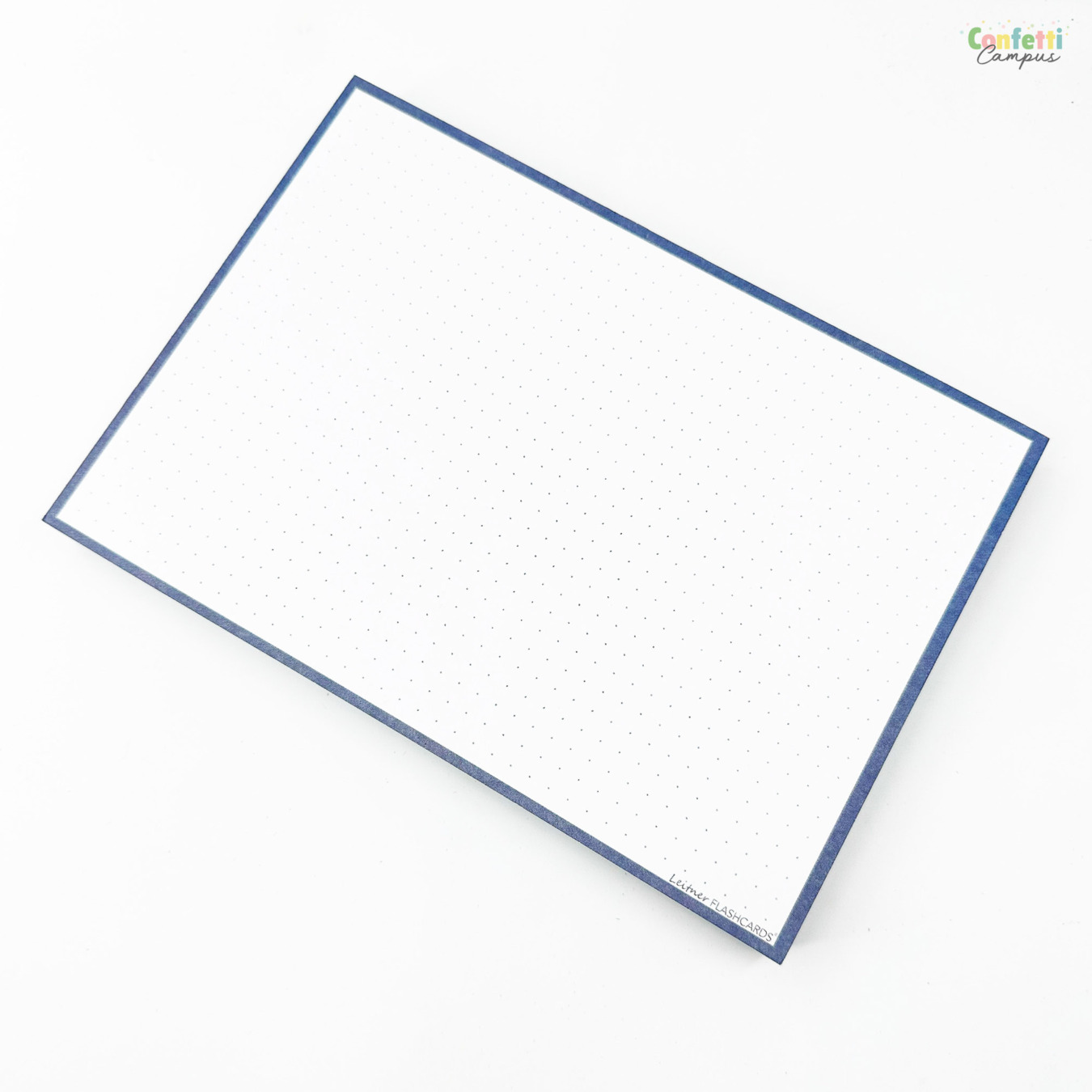 Leitner Flashcards A5 Dotted Staal Blauw