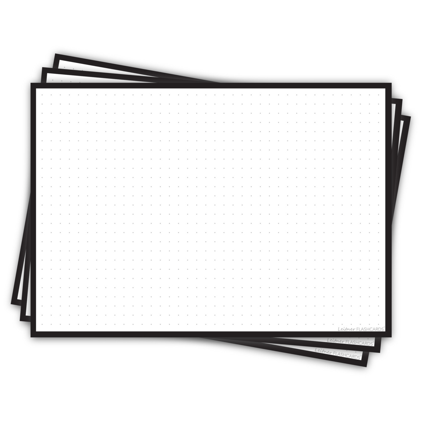 Leitner Flashcards A5 Dotted Zwart